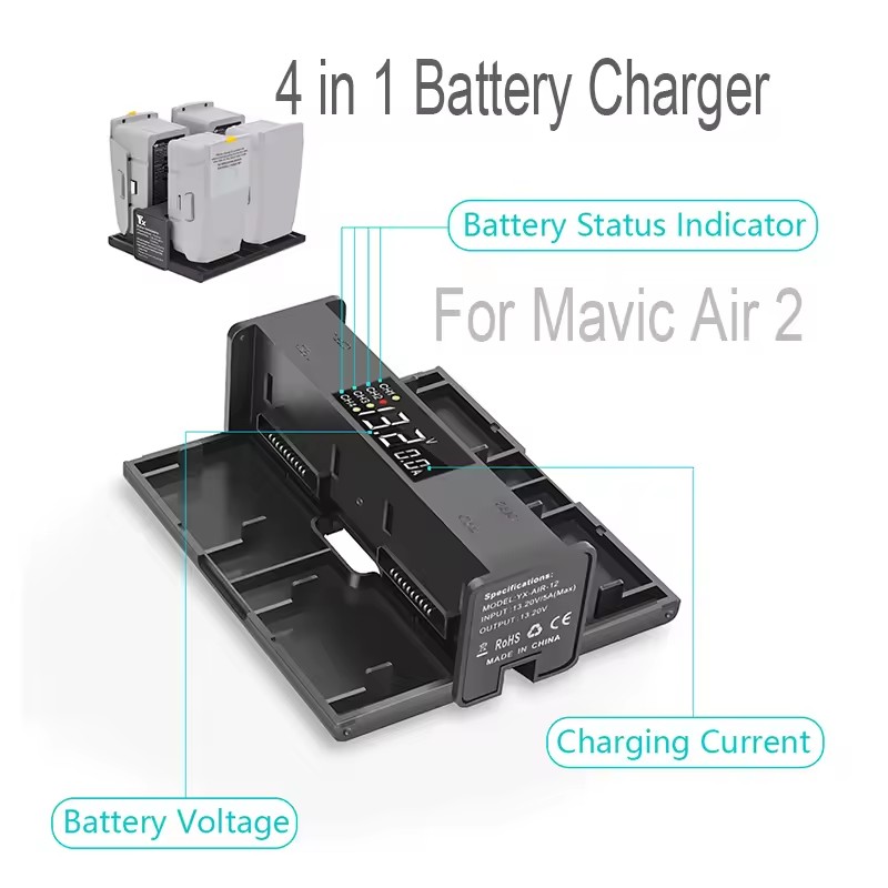 Drone Battery Smart - Портативный складной зарядный концентратор 4 в